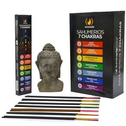 Sahumerios Siete Chakras<br/> 7 x 3 Iluminarte x12 cajas